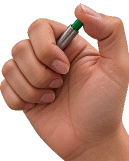 Press the ejector buttons to remove the used tip