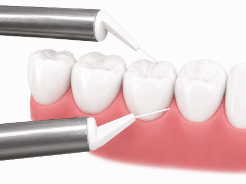Create the recommended C-shape around each tooth while flossing